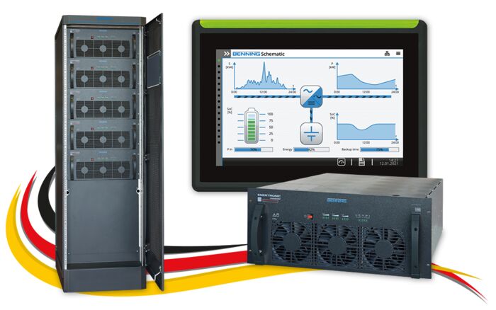 ENERTRONIC modular Storage, skladování energie s funkcí EMS a UPS