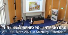 Triff uns @ RENEXPO - INTERHYDRO vom 21. - 22. März 2024 in Salzburg, Österreich