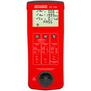 Appliance Tester BENNING ST 710 - Battery-operated Appliance Tester for Mobile Testing of Electrical Devices